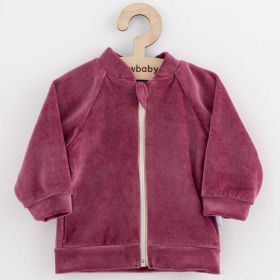 Kojenecká semišková mikina New Baby Suede clothes růžovo fialová | 68 (4-6m)