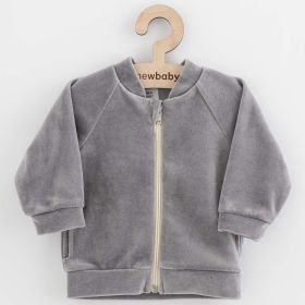 Kojenecká semišková mikina New Baby Suede clothes šedá Šedá | 68 (4-6m)