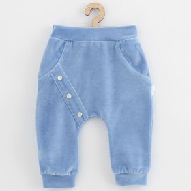 Kojenecké semiškové tepláčky New Baby Suede clothes modrá | 62 (3-6m), 74 (6-9m), 80 (9-12m), 86 (12-18m)