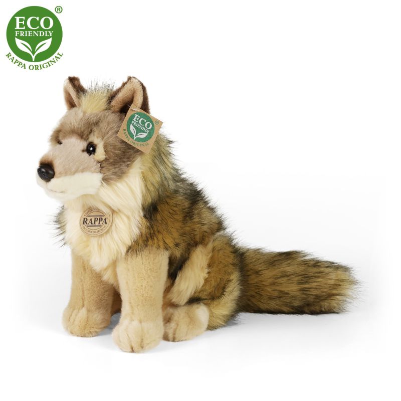 Plyšový kojot/vlk sedící 24 cm ECO-FRIENDLY RAPPA