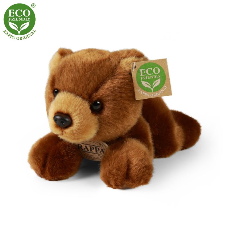 Plyšový medvěd hnědý ležící 20 cm ECO-FRIENDLY RAPPA