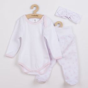 3-dílná bavlněná kojenecká souprava New Baby Lili Bílá