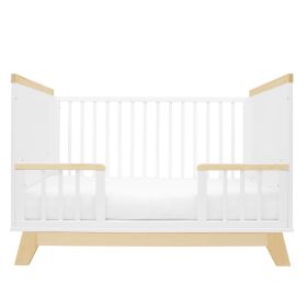 Dětská postýlka se zábranou New Baby MARCUS 120x60 cm bílá/přírodní