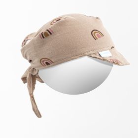Dětský letní mušelínový šátek s kšiltem New Baby Rainbow Hnědá | 56 (0-3m), 68 (4-6m)