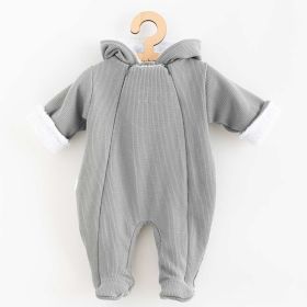 Kojenecká kombinéza s kapucí New Baby Frosty grey Šedá | 56 (0-3m), 62 (3-6m), 68 (4-6m), 74 (6-9m), 80 (9-12m)