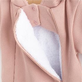 Kojenecká kombinéza s kapucí New Baby Frosty pink Růžová