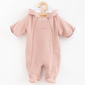 Kojenecká kombinéza s kapucí New Baby Frosty pink Růžová | 56 (0-3m), 62 (3-6m), 68 (4-6m), 74 (6-9m), 80 (9-12m)