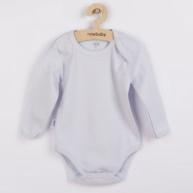 Kojenecké body s dlouhým rukávem New Baby Pastel šedé Šedá