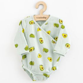 Kojenecké mušelínové body s bočním zavazováním New Baby Avocado Zelená | 62 (3-6m), 74 (6-9m), 80 (9-12m), 86 (12-18m)