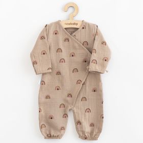 Kojenecký mušelínový overal New Baby Rainbow Hnědá | 74 (6-9m)