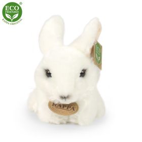 Plyšový králík bílý 16 cm ECO-FRIENDLY RAPPA