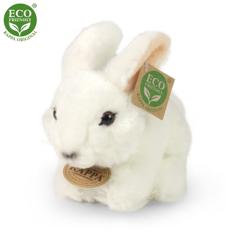 Plyšový králík bílý 16 cm ECO-FRIENDLY RAPPA
