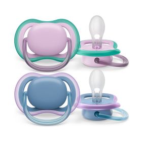 Šidítko Avent Ultra air Neutral 2ks 6- 18 m holčička Modrá | 6-18 m