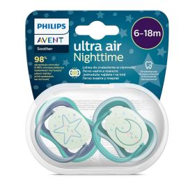 Šidítko Avent Ultra air Night 2ks 6- 18 m kluk Tyrkysová