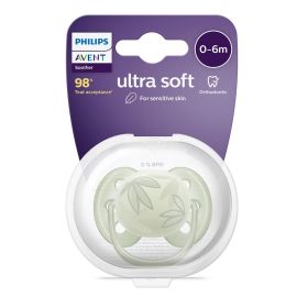 Šidítko Avent Ultrasoft Premium 0-6 m lístky Zelená
