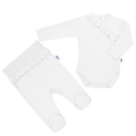 2-dílná kojenecká souprava New Baby Stripes bílá