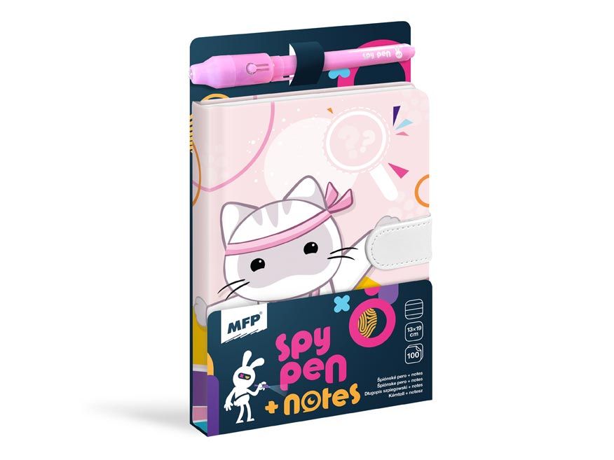 Blok s magnetem SPY NOTES - fialový MFP