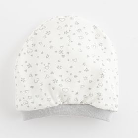 Kojenecká bavlněná čepička New Baby Srdíčka Šedá | 68/74, 80/86