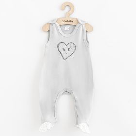 Kojenecké bavlněné dupačky New Baby Srdíčka Šedá | 80 (9-12m)