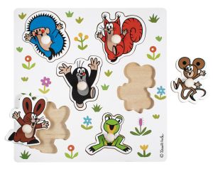 Dřevěné vkládací puzzle Krtek malé Detoa