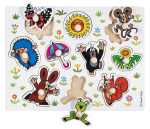 Dřevěné vkládací puzzle Krtek velké Detoa