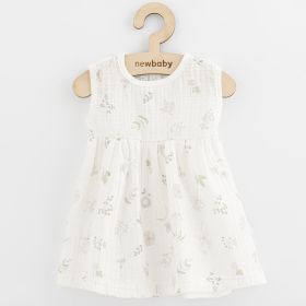 Kojenecké mušelínové šaty New Baby Zoe Bílá | 74 (6-9m), 86 (12-18m)