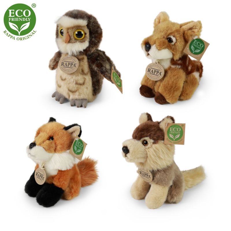 Plyšová zvířátka lesní 16 cm ECO-FRIENDLY RAPPA