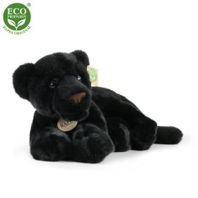 Plyšový černý panter ležící 40 cm ECO-FRIENDLY RAPPA