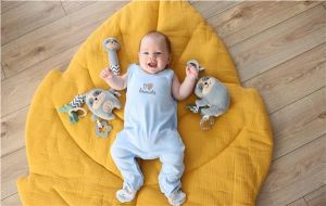 Kojenecké bavlněné dupačky New Baby Biscuits modrá