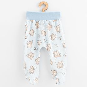 Kojenecké bavlněné polodupačky New Baby Biscuits modrá | 68 (4-6m), 74 (6-9m), 80 (9-12m), 86 (12-18m)