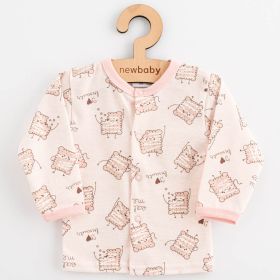 Kojenecký bavlněný kabátek New Baby Biscuits růžová | 68 (4-6m)