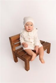 Kojenecký kabátek na knoflíky New Baby Luxury clothing Laura bílý