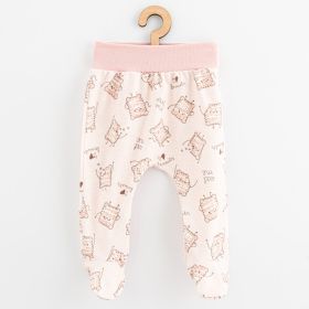 Kojenecké bavlněné polodupačky New Baby Biscuits růžová | 80 (9-12m), 86 (12-18m)