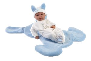 Llorens 63597 NEW BORN CHLAPEČEK realistická panenka miminko s celovinylovým tělem 35 cm RAPPA