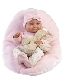 Llorens 73808 NEW BORN HOLČIČKA realistická panenka miminko s celovinylovým tělem 40 cm RAPPA