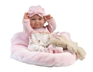 Llorens 73808 NEW BORN HOLČIČKA realistická panenka miminko s celovinylovým tělem 40 cm RAPPA