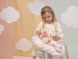 Llorens 73808 NEW BORN HOLČIČKA realistická panenka miminko s celovinylovým tělem 40 cm RAPPA