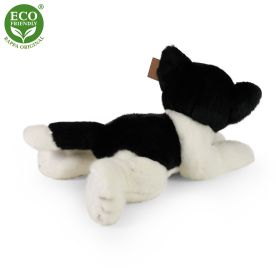 Plyšová kočka bílo-černá ležící 16 cm ECO-FRIENDLY RAPPA