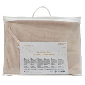 Dětská froté osuška s kapucí New Baby Comfortably 100x100 cm beige