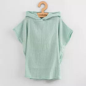 Dětské mušelínové pončo New Baby Feeling mint 80 cm Dle obrázku | M