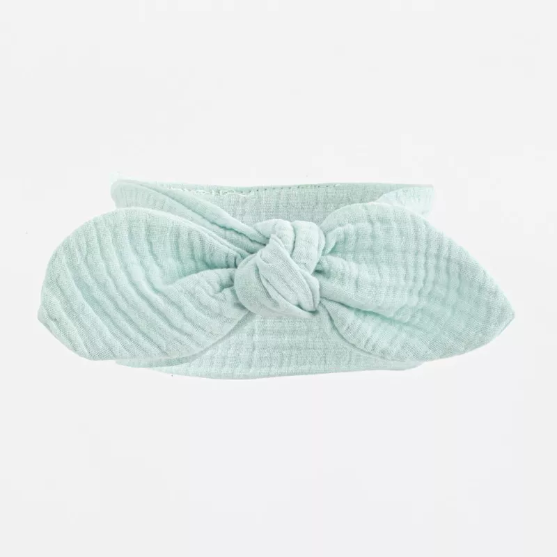 Kojenecká mušelínová čelenka New Baby Feeling šalvějová Zelená