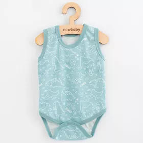 Kojenecké body bez rukávů New Baby Classic II dino mátové kluk Zelená | 74 (6-9m)