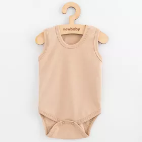 Kojenecké body bez rukávů New Baby Classic II světle béžové  kluk | 62 (3-6m), 68 (4-6m), 74 (6-9m)