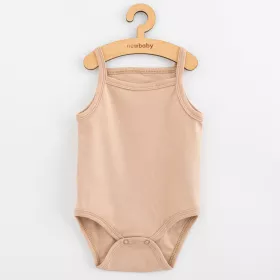 Kojenecké body bez rukávů New Baby Classic II světle béžové  holka | 56 (0-3m), 62 (3-6m), 68 (4-6m), 74 (6-9m), 80 (9-12m), 86 (12-18m)