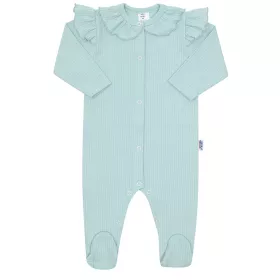 Kojenecký bavlněný overal New Baby Stripes ledově modrá