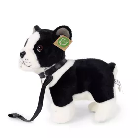 Plyšový pes Bostonský teriér s vodítkem stojící 23 cm ECO-FRIENDLY RAPPA