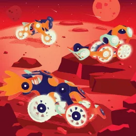 CLIXO Mars Rovers - magnetická stavebnice 30 kusů RAPPA