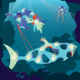 CLIXO Ocean Creatures - magnetická stavebnice 24 kusů RAPPA
