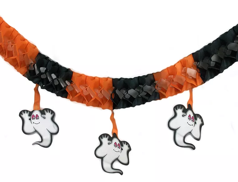 Girlanda Halloween duch papírová 3 m RAPPA