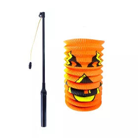 Lampion Halloween 15 cm se svítící hůlkou 40 cm
